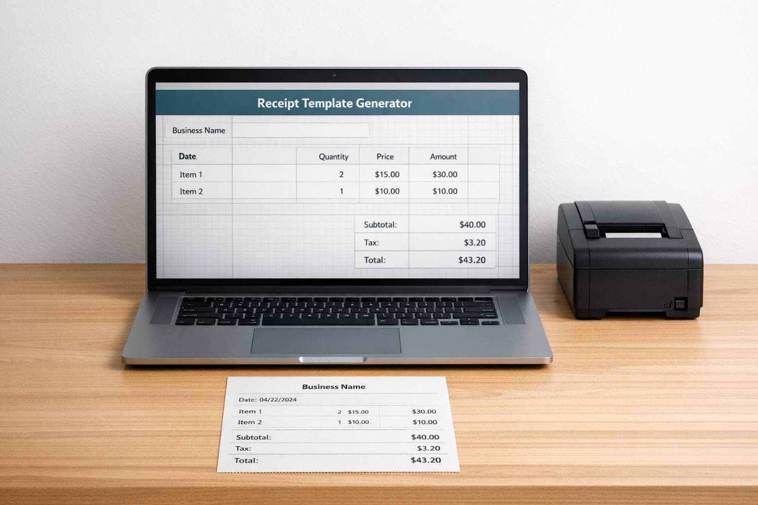 Receipt Template Generator