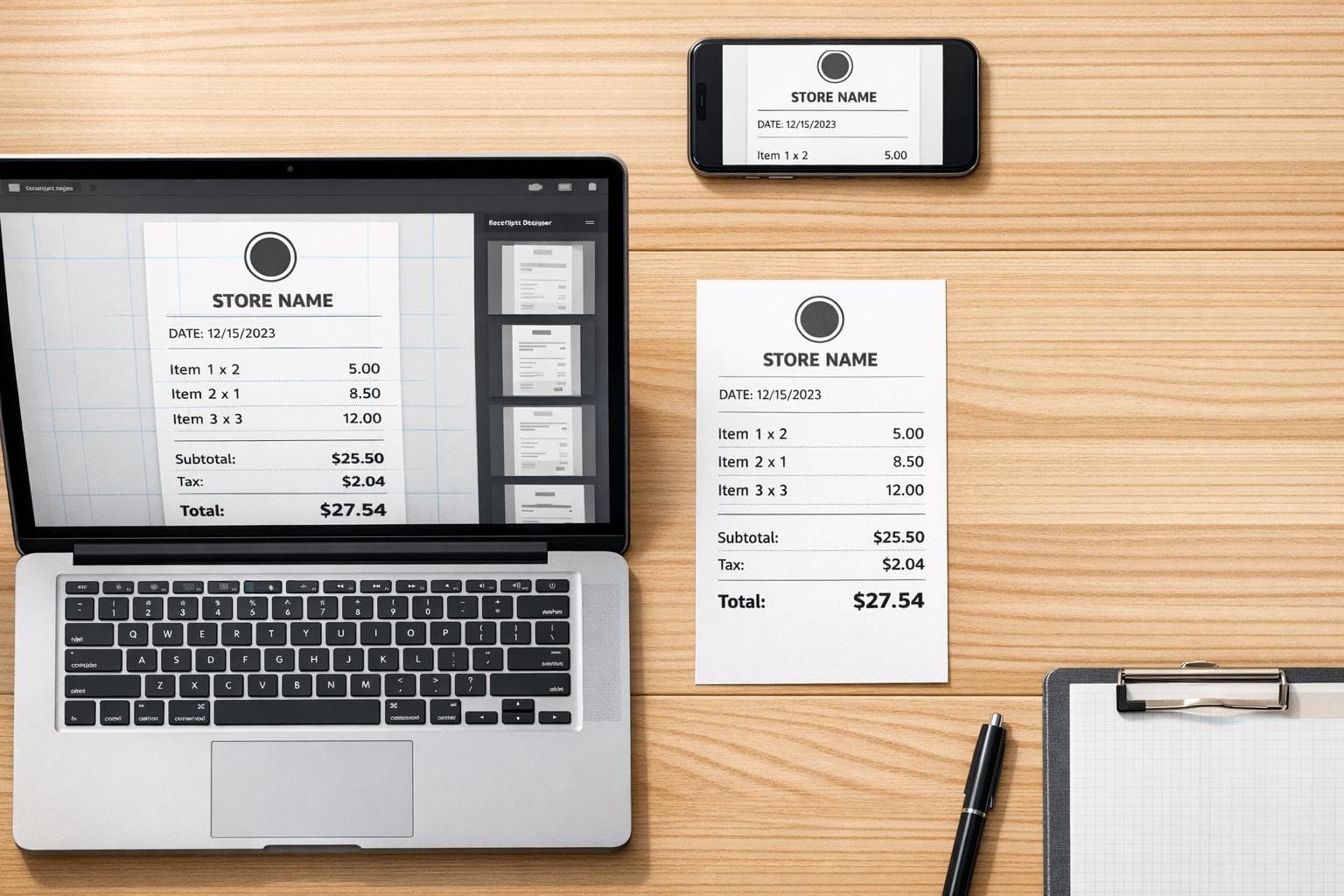 Printable Receipt Designer