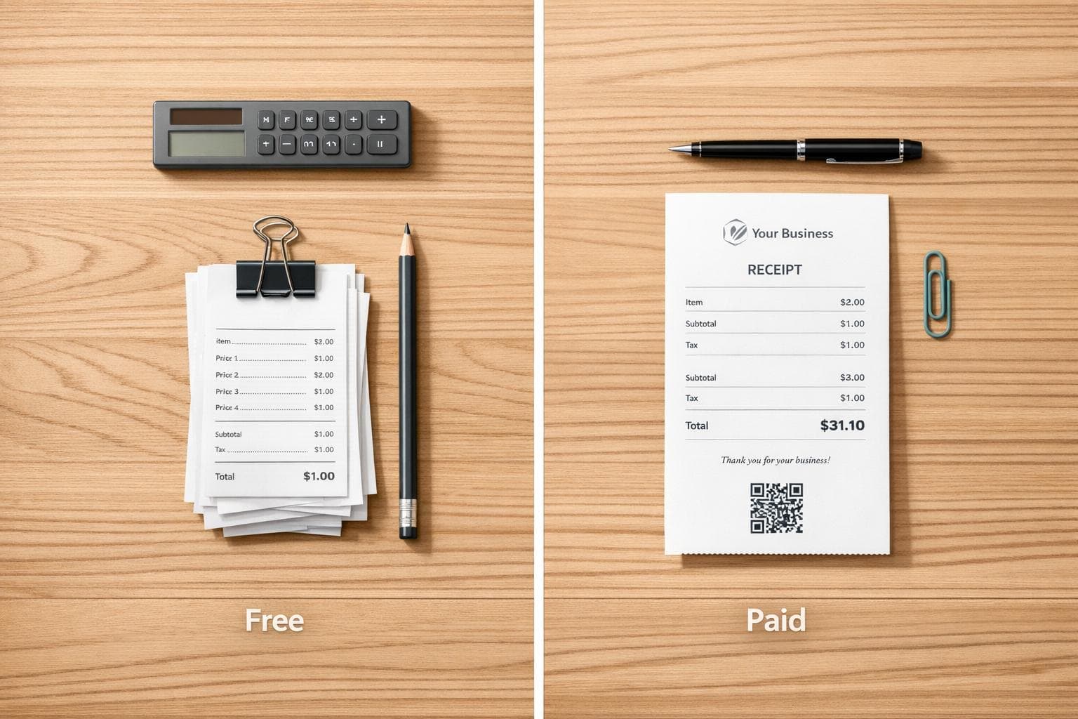 Free vs Paid Receipt Templates: Which to Choose?