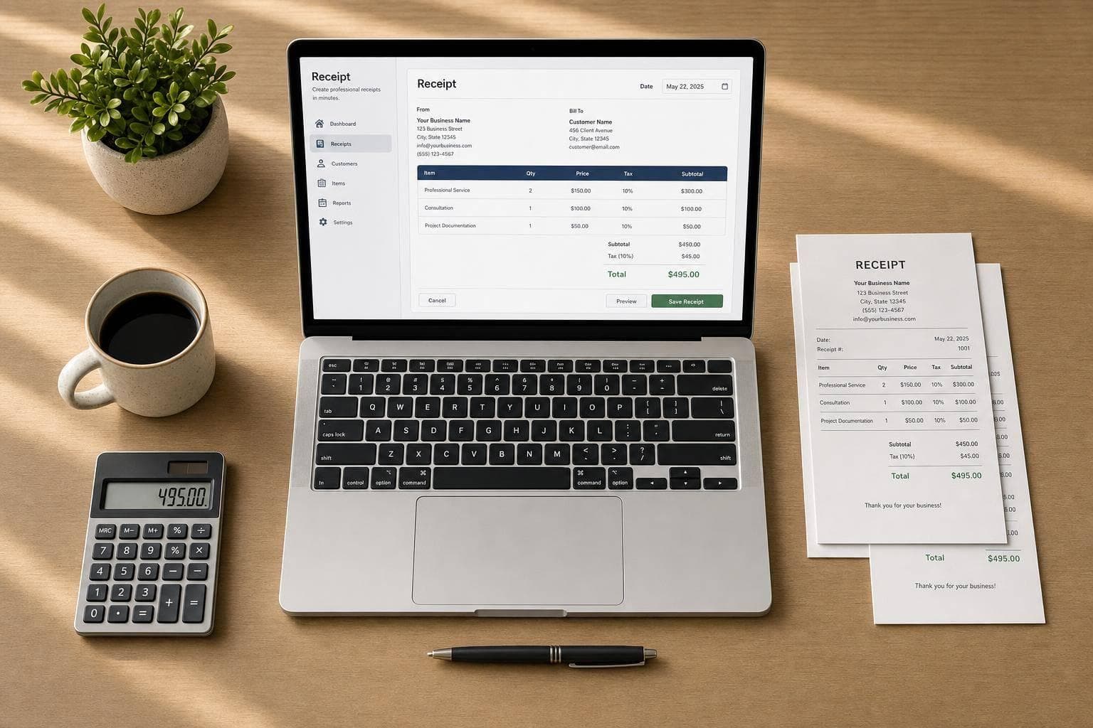 How to Create a Professional Receipt Online