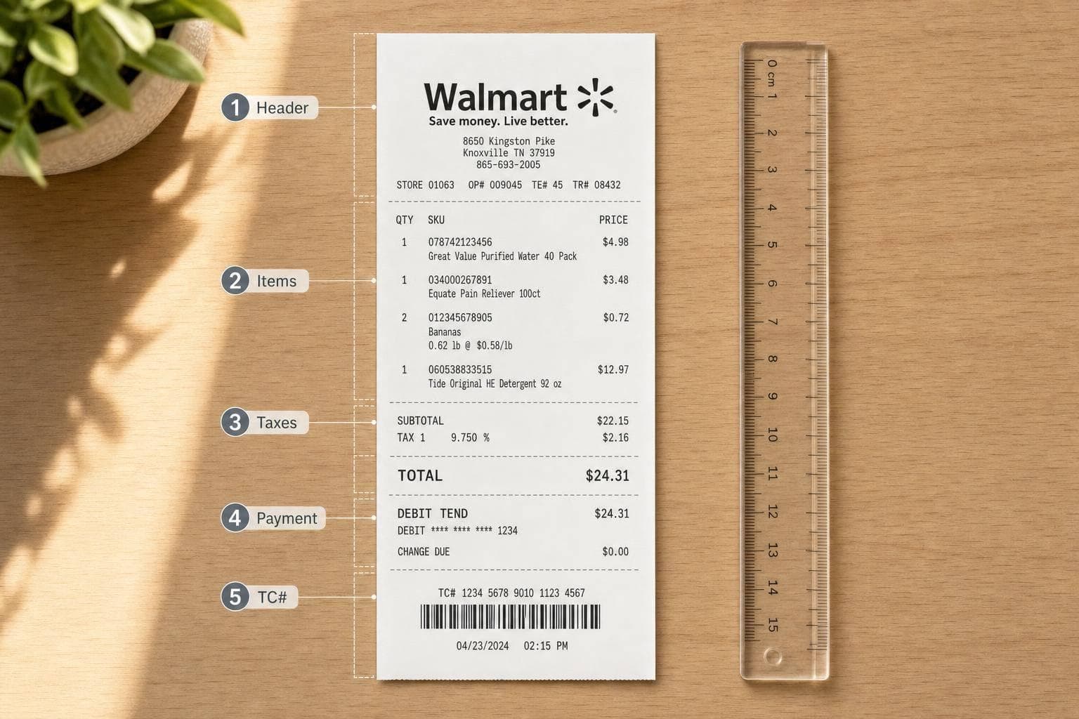 Walmart Receipt Generator