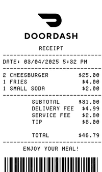 American Eagle Receipt preview