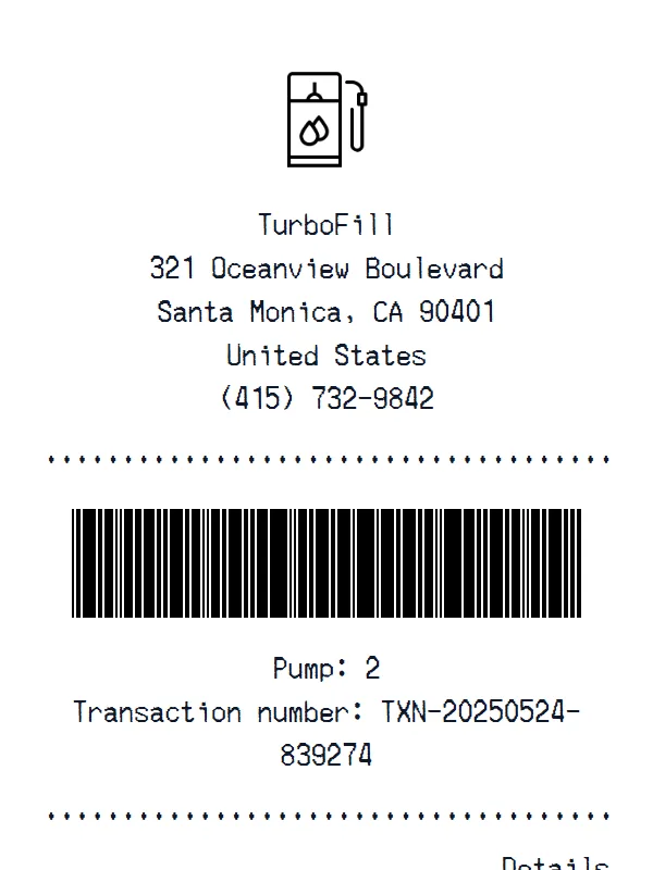 Petrol Receipt receipt example