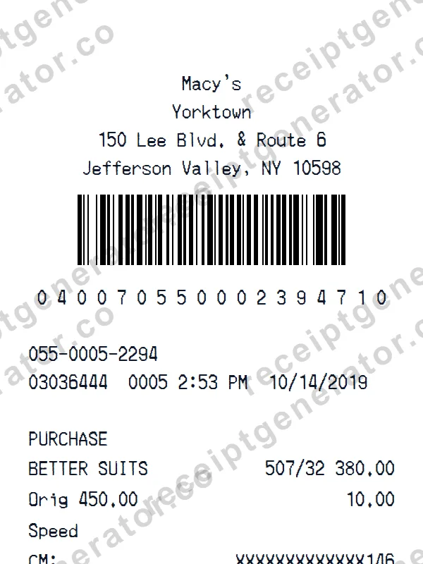 Macy’s receipt template — free Macy’s receipt generator